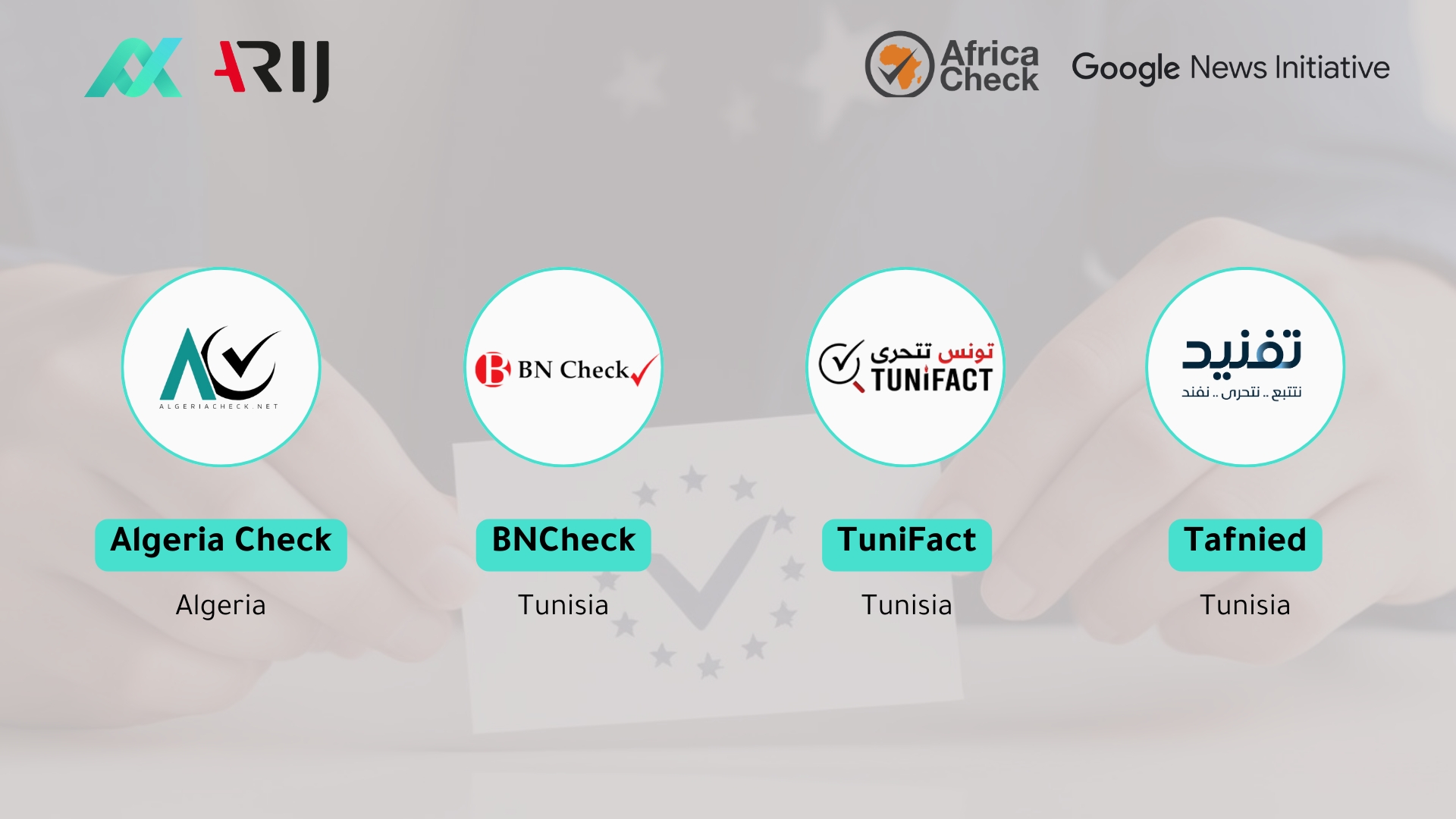 Africa Check et l'AFCN annoncent une coalition pour la vrification des lections tunisiennes et algriennes de 2024 